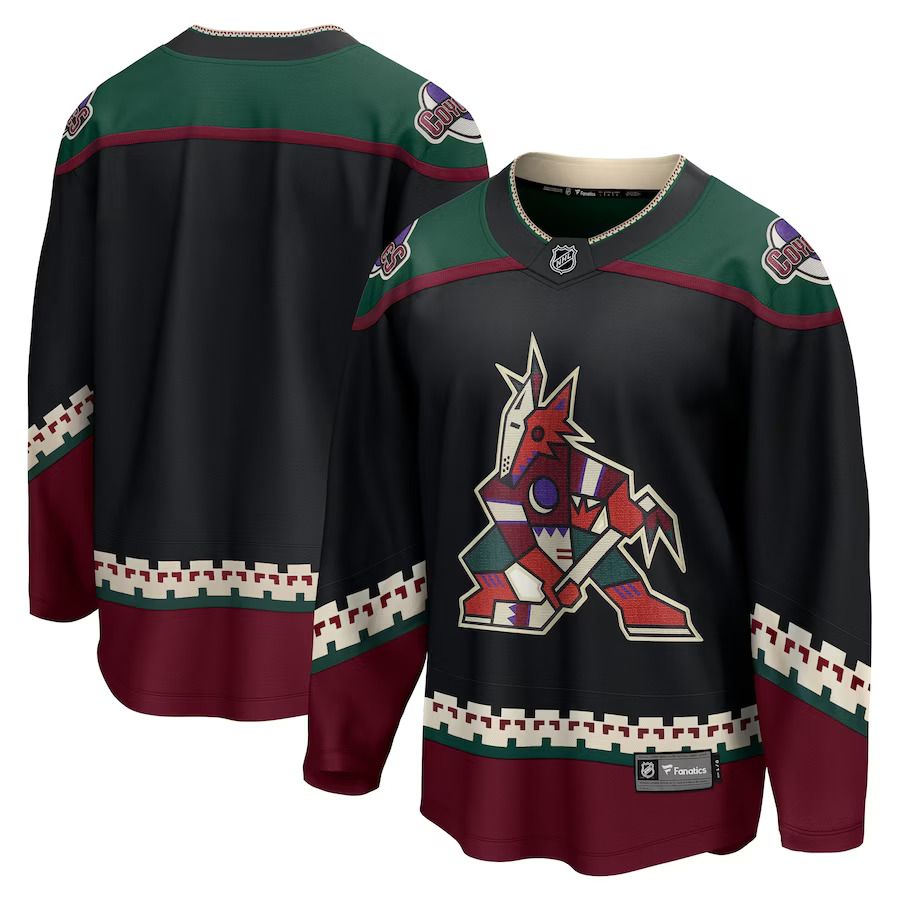 Men Arizona Coyotes Fanatics Branded Black Home Breakaway NHL Jersey->arizona coyotes->NHL Jersey